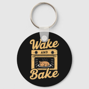 Wake Ke Turkey Meal Feast Cook Chef Dinner Key Ring