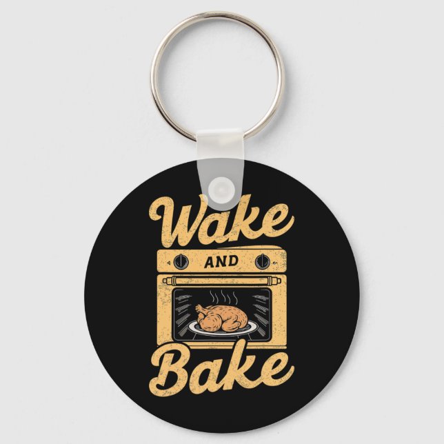 Wake Ke Turkey Meal Feast Cook Chef Dinner  Key Ring (Front)