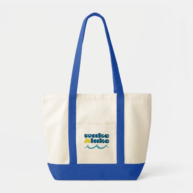Wake & Lake Shirt Tote Bag (Front)