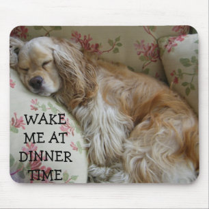 "WAKE ME AT DINNER TIME" MOUSE PAD