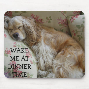 "WAKE ME AT DINNER TIME" MOUSE PAD
