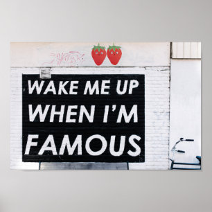 WAKE ME UP WHEN I'M FAMOUS POSTER