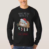 Wake Me Up When It's Christmas Cute Sloth Snow Glo
