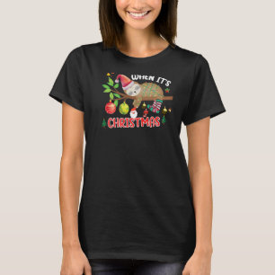 Wake Me Up When It's Christmas Sloth Xmas Ornament T-Shirt