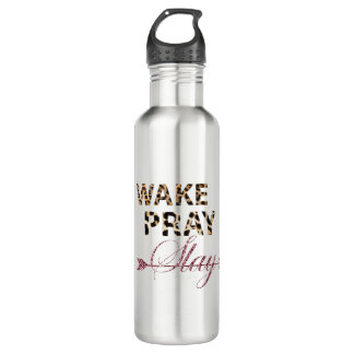 wake pray slay T-shirt 710 Ml Water Bottle