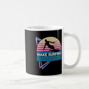 Wake Surfing Surfer Retro Coffee Mug
