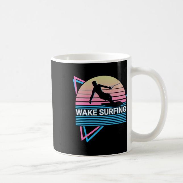 Wake Surfing Surfer Retro  Coffee Mug (Right)