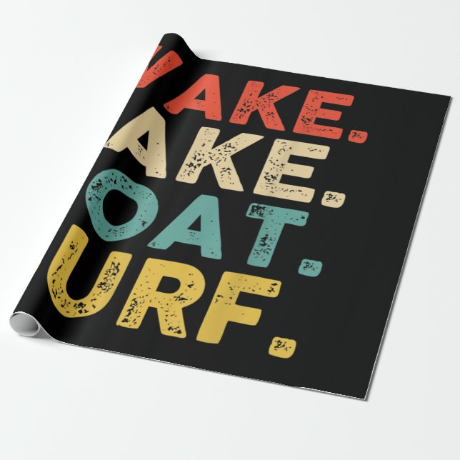 Wake Surfing Wake Surf Wake Surfing Rope Wake Surf Wrapping Paper (Unrolled)