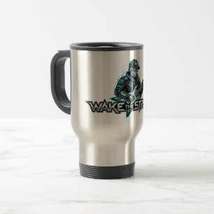 Wake The Strings Retro Future Art Travel Mug