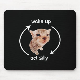 Wake Up Act Silly _ Crying Banana Cat Meme  Mouse Mat