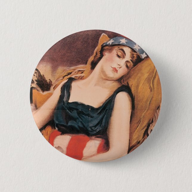 Wake Up America 6 Cm Round Badge (Front)