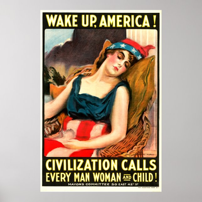 Wake up America! Civilisation calls everyone  Poster (Front)