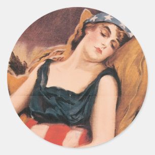 Wake Up America Classic Round Sticker