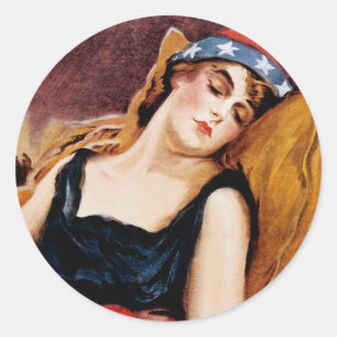 Wake Up America Classic Round Sticker