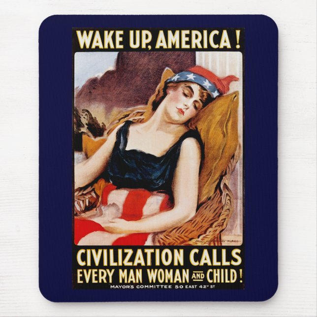 Wake Up America Mouse Mat (Front)