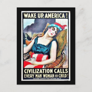 Wake Up America Postcard