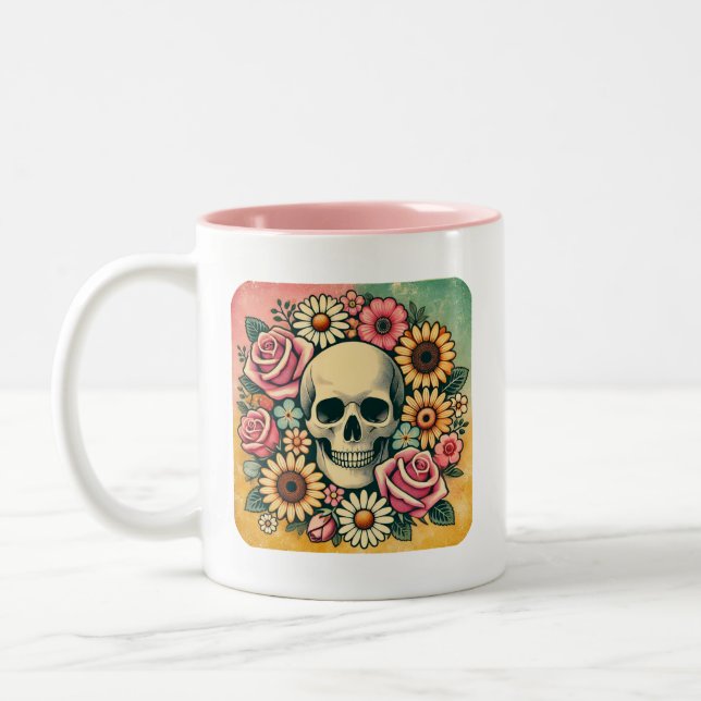 Wake up and be awesome Two-Tone coffee mug (Left)