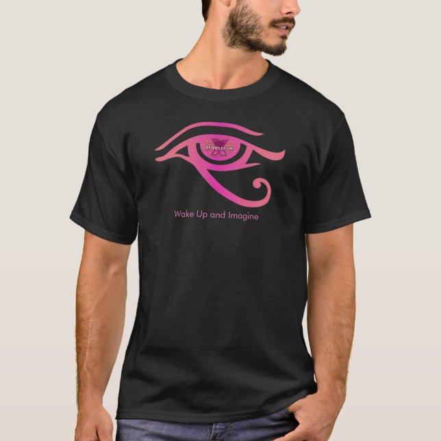 Wake Up and Imagine. Eye of Horus Bubblegum X T-Shirt (Front)