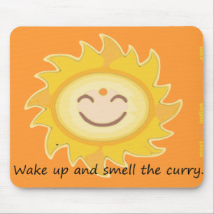 Wake up and smell the curry mouse mat