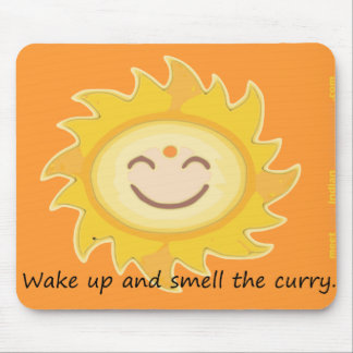 Wake up and smell the curry mouse mat