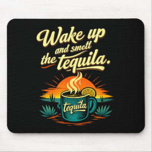 Wake up and smell the party crew design Wake up an Mouse Mat