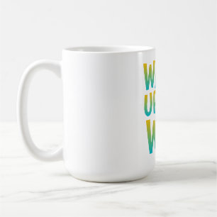 Wake Up and Win Motivational Typography Coffee Mug