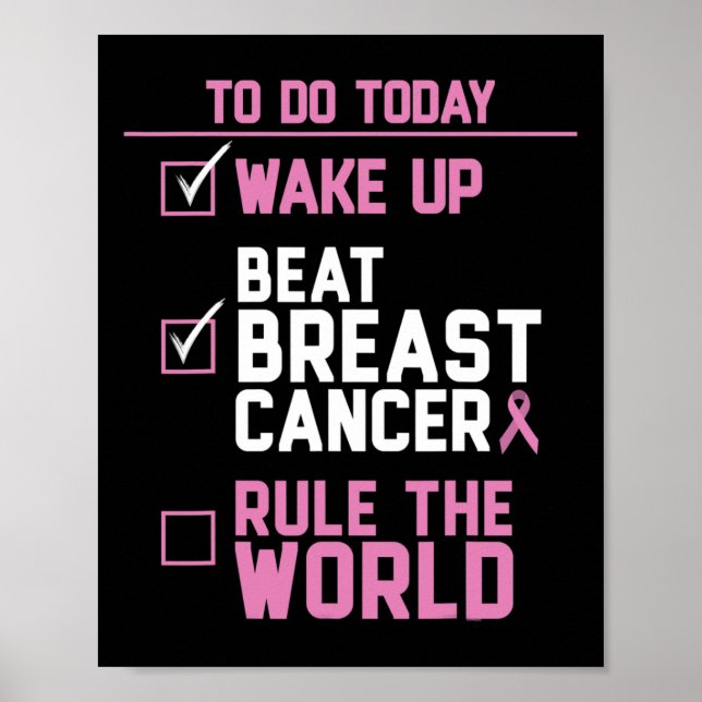Wake Up Beat Breast Cancer Rule The World 2  Poster (Front)