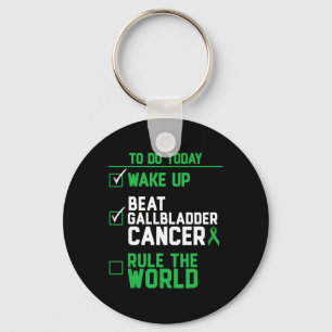 Wake Up Beat Gallbladder Cancer Rule The World Key Ring