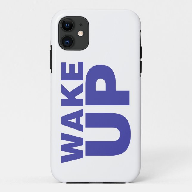 Wake Up Blue Case-Mate iPhone Case (Back)