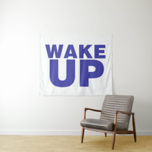 Wake Up Blue Tapestry