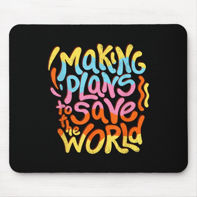 Wake-up Call Climate Change Environmental Mouse Mat (Front)