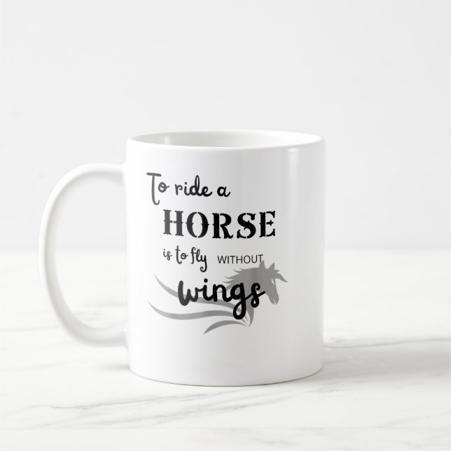 Wake Up Early For Horse Shows Equestrian Show Jump Coffee Mug (Left)