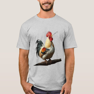 Wake up Fun Rooster Crowing a Warning  T-Shirt
