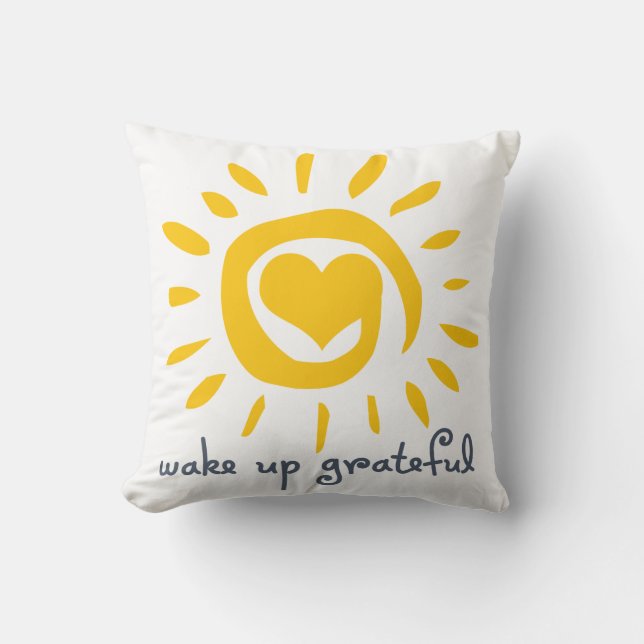 Wake Up Grateful Cushion (Front)