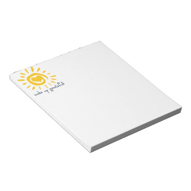Wake Up Grateful Notepad (Angled)