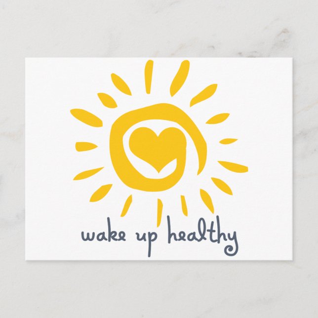 Wake Up Healthy Postcard (Front)