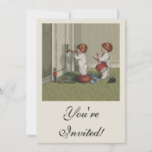 Wake Up Its Christmas cute child illustration Invitation