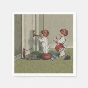 Wake Up Its Christmas cute child illustration Napkin