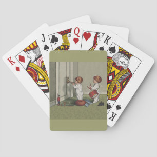 Wake Up Its Christmas cute child illustration Playing Cards