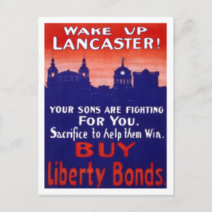 Wake Up Lancaster Postcard