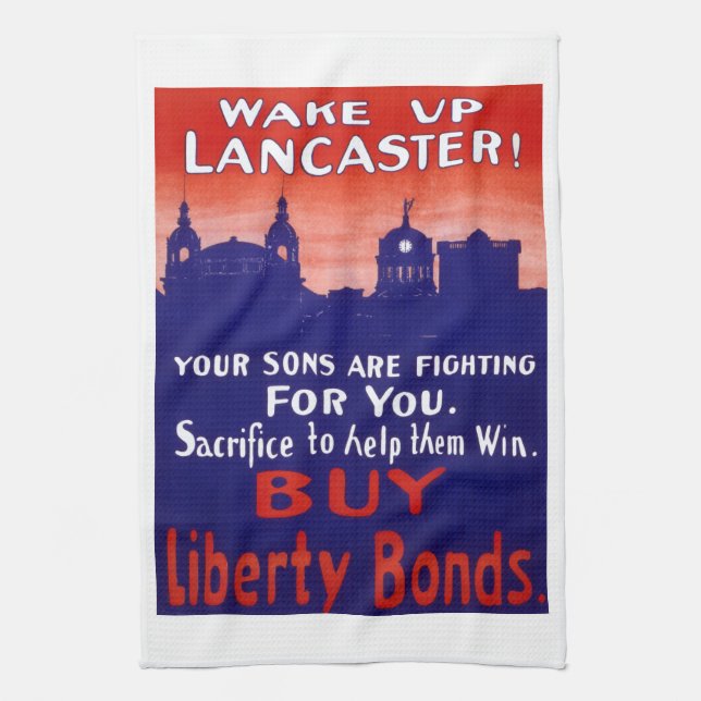 Wake Up Lancaster Tea Towel (Vertical)