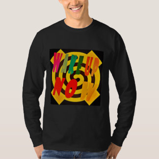 WAKE UP NOW SAND COLORED DESIGN WITH RED BLACK     T-Shirt