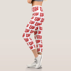 Wake Up Red High Waisted Capris