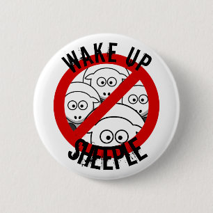 Wake Up Sheeple 6 Cm Round Badge