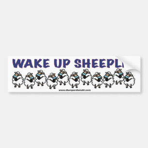 Wake Up Sheeple Bumper Sticker