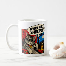 Wake Up Sheeple - Conspiracy Cat