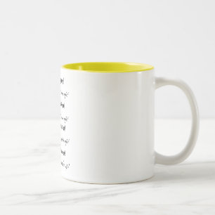 "Wake Up!" Theresa Hartman Two-Tone Coffee Mug