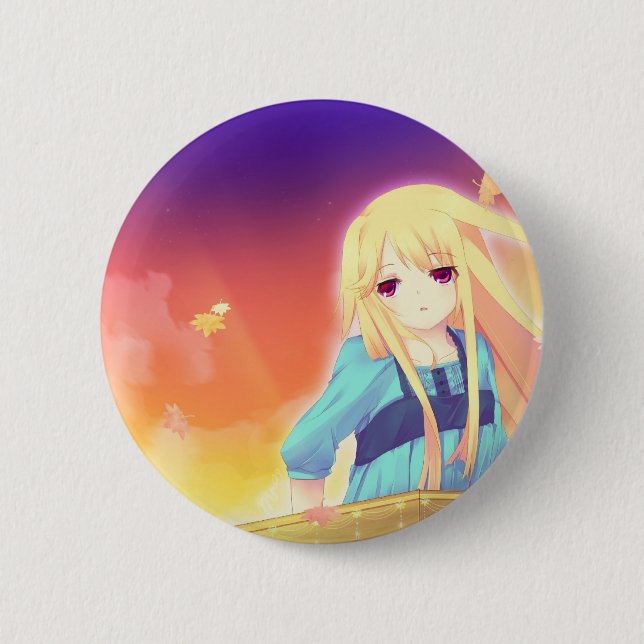Wake up to a new world 6 cm round badge (Front)