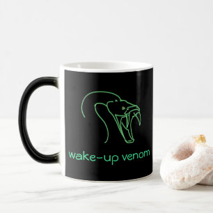 Wake-up Venom - Snake Head and Fangs graphic Magic Mug