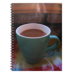 Wake Up With a Hot Cup of Coffee Notebook
